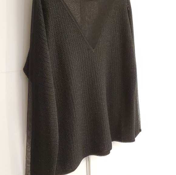 Tinsel Thread Sweater with Sheer Panels - Picture 3 of 8